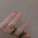 DidiZoo小香風(fēng)氣質(zhì)鋯石四葉草耳釘女小眾設(shè)計感配飾優(yōu)雅耳環(huán) 迷你玫瑰花耳釘(銀色)