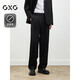 GXG男裝 商場(chǎng)同款黑色直筒長(cháng)褲 黑色 185/XXL
