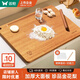 雙槍（Suncha）金花梨木和面板家用揉面案板搟面板餃子面食切菜板實(shí)木砧板 【4-5人黃金尺寸】中號(hào)+搟面套裝