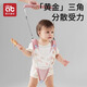 愛(ài)貝迪拉嬰兒學(xué)步帶嬰幼兒學(xué)走路防摔防勒小孩寶寶牽引繩神器夏季 新升級款-慕斯粉【全身款】