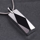 Peifeite 男士項鏈掛墜鎢金吊墜男時(shí)尚潮流男生飾品刻字穿搭毛衣鏈設計款 銀色