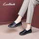 Carl Beck軟皮軟底樂(lè)福小白鞋女2024夏季新款一腳蹬防滑休閑透氣媽媽單鞋 黑色 39 245mm