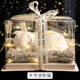 吉吉熊可愛仿真貓咪玩偶擺件模型兒童生日禮物送女朋友閨蜜小孩情人節(jié)禮 大號波斯貓(豪華禮盒+燈串 +手提