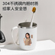 不銹鋼漱口杯一家三口四口刷牙漱口杯抗菌牙刷杯洗漱杯牙缸杯牙具 304不銹鋼漱口杯【媽媽】1個(gè)裝