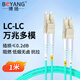 博揚（BOYANG）萬(wàn)兆多模光纖跳線(xiàn)lc-lc 1米 OM4雙芯尾纖 Φ2.0低煙無(wú)鹵LSZH抗彎曲跳纖光纖線(xiàn)BY-OM4-W1552M