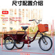 飛鴿飛鴿牌老年三輪車(chē)老人腳蹬小型自行車(chē)成人腳踏車(chē)可拉貨人力三輪車(chē) 60斗雙抱閘減震車(chē)叉單鏈條