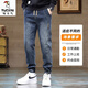 啄木鳥(niǎo)牛仔褲男士2026春季新款寬松潮牌工裝束腳褲休閑百搭長(cháng)褲子男潮流 K009#復古藍常規 3XL