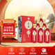 金六福長(zhǎng)壽圖中國紅清香型白酒禮盒  糧食酒口糧酒婚宴用酒 中秋送禮 53度 500mL 6瓶 整箱裝