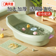 奔麥嬰兒洗澡盆寶寶浴盆大號新生兒童沐浴盆可坐可躺小孩洗浴盆家居館 【加大加深】墨竹綠