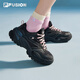 FILA FUSION斐樂(lè)女鞋趙露思同款軟糖鞋厚底增高運(yùn)動(dòng)鞋鞋休閑老爹鞋女 黑舞鞋/魚(yú)子灰-TC 37.5