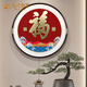 趙氏恒璽（ZONLOLV）中式銅雕畫走廊餐廳客廳沙發(fā)背景墻裝飾畫手工鏨刻圓形玄關(guān)裝飾畫 福1 100厘米【燈光款（需留電源）】