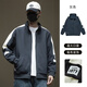 京西藍靛春季戶(hù)外開(kāi)衫運動(dòng)衛衣外套男加大加厚寬松大碼春秋休閑棒球服男款 灰色 【320克】 L 體重120-140斤