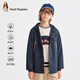暇步士（Hush Puppies）童裝男童三防夾克外套25秋季新款兒童戶外連帽風(fēng)衣 藏藍(lán) 120