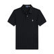 POLO SPORTRALPH LAUREN美國拉夫勞倫POLO衫短袖體恤男小馬標刺繡RL純棉經典 黑色白標 L  145-160