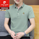 皮爾卡丹（pierre cardin）高檔品牌短袖T恤男夏季時(shí)尚休閑刺繡翻領(lǐng)polo打底衫百搭上衣男裝 177淺綠色 2XL