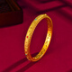 蒂蔻足金999傳承古法金花絲琺瑯黃金手鐲女國潮金鐲子送老婆七夕禮物 金重13g（多退少補） 56圈號