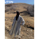 愛(ài)弗頓（EFUTON）貂皮大衣女翻領(lǐng)水貂皮草外套女2023年冬季新款裘皮中長(zhǎng)款大衣女 寶石藍(lán) S
