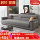 啟碩沙發(fā)客廳現代簡(jiǎn)約小戶(hù)型公寓出租房直排沙發(fā)三人位貓抓布沙發(fā)布藝 淺灰色-貓抓布 定制服務(wù)（聯(lián)系客服）