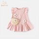 班喜迪女童連衣裙夏裝2026新款洋氣寶寶公主裙周歲禮服夏季兒童背心裙子 粉色 80