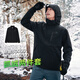 拓路者（Pioneer Camp）戶外沖鋒衣三合一男抓絨內(nèi)膽防水防風冬季保暖外套透氣登山服硬殼 黑色-抓絨內(nèi)膽 L