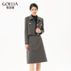 歌莉婭水洗羊毛套裝女秋冬格雷系一整套穿搭通勤三件套1ACLAB10A 48B深灰 M