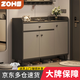 卓禾鞋柜家用門(mén)口新款2024爆款收納儲物柜室內入戶(hù)靠墻玄關(guān)柜一體鞋架 京倉速發(fā)|主圖三門(mén)一抽|天空灰90 組裝（詳細安裝說(shuō)明）
