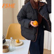 FSHE2025年新款冬季棉服女短款韓版寬松輕薄小香風(fēng)棉襖外套女小個(gè)子 黑色 M 105-125斤