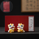 琨德造物故宮風(fēng)文創(chuàng)招財(cái)進(jìn)寶石獅子桌面辦公桌裝飾擺件高級(jí)感小眾生日禮物 [黃色]小萌獅繡球元寶+紅色包裝