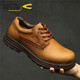 駱駝動(dòng)感男士工裝鞋真皮大頭皮鞋透氣鞋英倫風(fēng)休閑鞋高級感厚底戶(hù)外登山鞋 棕色 38