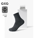 GXG男士襪子 毛巾底運動(dòng)棉質(zhì)透氣男襪中筒襪 25年春夏新品 灰色 1雙 均碼