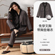 潔麗雅帶胸墊睡衣女國風(fēng)春夏100%純棉長(cháng)袖開(kāi)衫V領(lǐng)套裝家居服套裝女 【100%新疆棉】拼色深咖條紋 XL 【建議120-140斤】