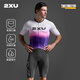 2XULight Speed系列增強型 專(zhuān)業(yè)鐵人三項公路山地騎行服速干連體服 白色/紫粉色 XL