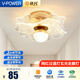 V-POWER 網(wǎng)紅過道北歐玄關(guān)走廊入戶陽臺(tái)燈具大全2025款客廳臥室燈餐廳燈 牡丹過道燈三色調(diào)光9W
