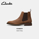 Clarks其樂Jaxen系列新品男士秋冬簡約英倫風(fēng)百搭切爾西靴通勤潮搭短靴 淺棕色（牛剖層革） 261794367 42.5