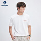 納維凱爾意大利小帆船男重磅全棉微闊抑菌涼感短袖T恤1325505523 白 M 