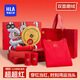 海瀾之家（HLA）男本命年大紅色保暖內衣內褲襪子套裝男士新款結婚馬年秋衣褲禮盒 [醒獅禮盒]內衣+內褲+襪子0205 XL (175) 建議體重130斤-150斤