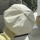 歌萊兔大頭圍帽子60-65貝雷帽夏季薄款甜美可愛蓓蕾帽凹造型畫家帽女顯 白色 M (56-59cm)
