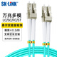 SK-LINK 光纖跳線 LC-LC萬兆多模OM3電信級雙芯機房布線光纖線1米 LZSH低煙無鹵 SK-TX10GMM-2LCLC1M