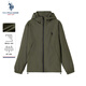 U.S. POLO ASSN.夾克男連帽商務(wù)休閑寬松工裝輕商務(wù)防風防水外套 軍綠色 L