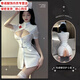 糖妤萌cosplay女裝性感衣服蘿莉直播護(hù)士制服少女可愛粉色網(wǎng)紅主播鏤空 白色【發(fā)箍+衣+腰帶+T】 S 155適合80-100斤