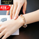 勞拉圖（LAOLATU）輕奢手鐲女玫瑰金色手飾品時(shí)尚女士手鐲520情人節生日禮物送女友 織夢(mèng)手鐲小號（建議110斤以下）