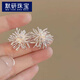 默研（MOYAN）鋯石金屬煙花耳環(huán)女復(fù)古感秋冬氣質(zhì)耳釘小眾獨(dú)特輕奢百搭耳飾 銀色蒲公英耳環(huán)
