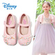迪士尼童鞋女童春秋單里時(shí)裝皮鞋中國風(fēng)繡花鞋漢服鞋DP22328 粉色 35 