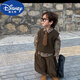迪士尼品牌童裝男童套裝2025新款韓版春秋長(cháng)袖襯衫針織馬甲洋氣燈籠休閑 咖色馬甲+襯衫+褲子 三件套 鎹· 120