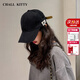 CHALL KITTY女士棒球帽四季款韓版時(shí)尚顯臉小軟頂鴨舌帽休閑太陽(yáng)帽子2025新款 黑色-高端品牌禮盒裝高級感