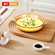CORELLE BRANDS康寧耐熱玻璃烤盤(pán)烤箱烘焙盤(pán)子微波爐專用魚(yú)盤(pán)餐盤(pán)菜盤(pán)烤肉披薩 VISIONS晶炫圓形蒸烤盤(pán) 23cm