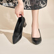 大東淺口高跟鞋2024春季百搭通勤單鞋細跟尖頭套腳女鞋0069