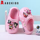ABC KIDS兒童洞洞鞋男女童拖鞋夏季涼鞋寶寶軟底沙灘鞋8505糖果粉24-25