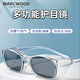 MARCWOOD騎行護目鏡 偏光防霧變色太陽(yáng)鏡 防花粉防粉塵柳絮防護墨鏡 透茶框
