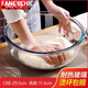 FANCYCHIC居家加厚烘焙和面盆家用大容量玻璃盆帶蓋有蓋微波爐專用玻璃碗 加厚6200ml加大加厚